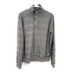 Surf Side Supply 1/4 Zip Men's S/P Sweater Gray Mock Neck Pullover